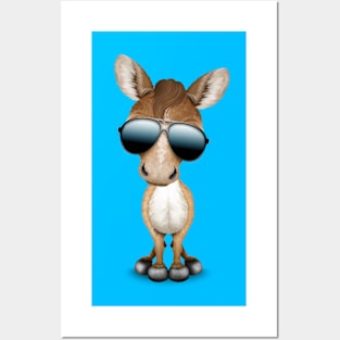 Cute Baby Pony Wearing Sunglasses Posters and Art